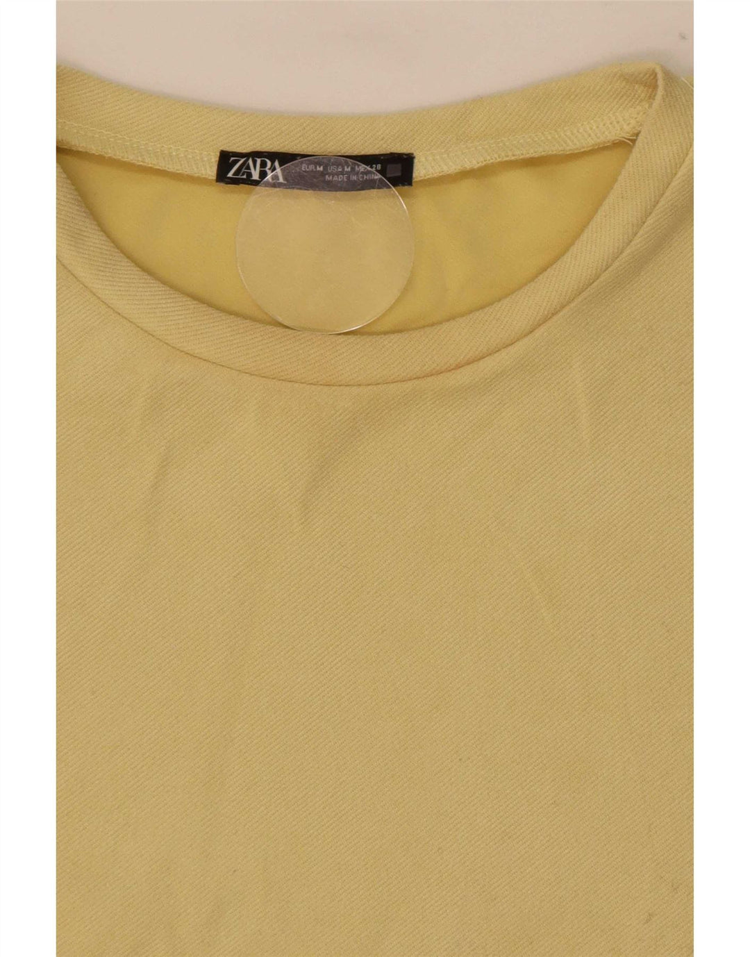 Zara Γυναικείο Φόρεμα Shift UK 14 Medium Yellow