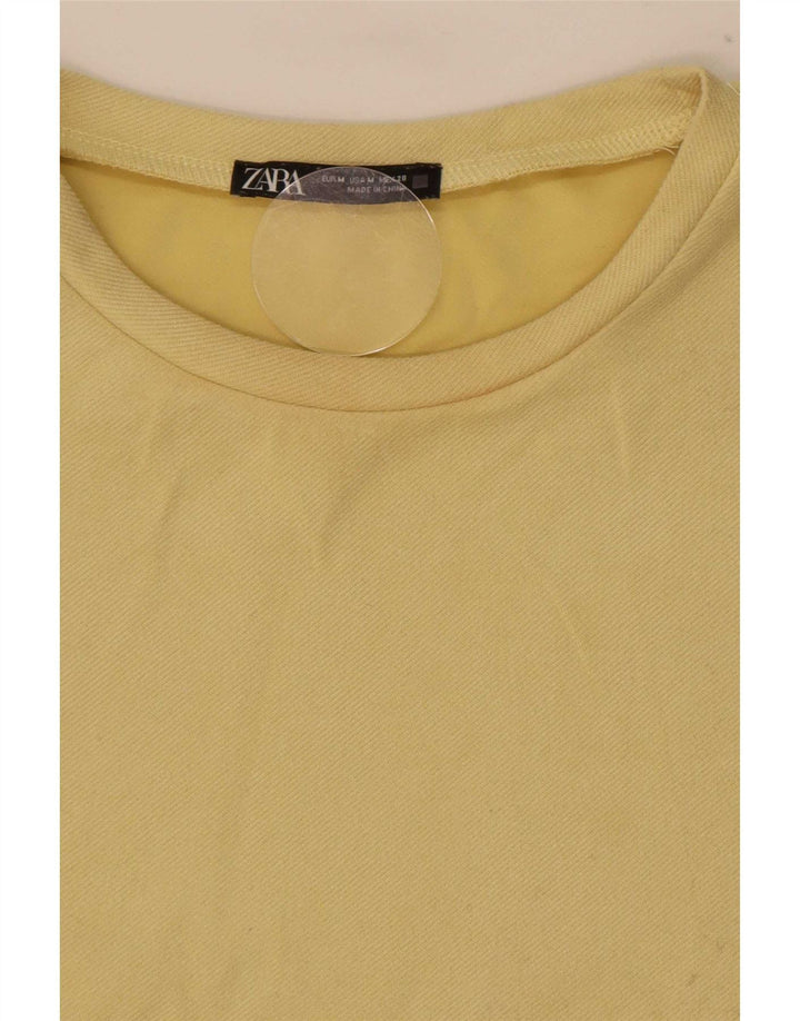 Zara Γυναικείο Φόρεμα Shift UK 14 Medium Yellow