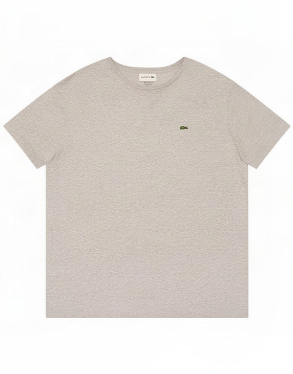 Lacoste T-Shirt Homme Top Taille 8 3XL Gris Coton