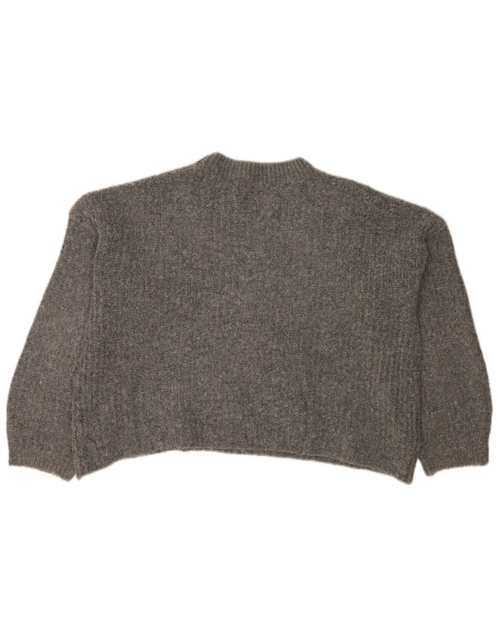 Marks & Spencer Pull surdimensionné à col rond pour femme UK 16 Large Gris