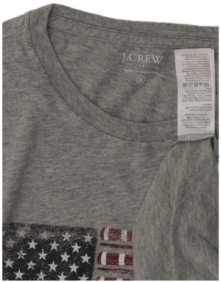 J. CREW Mens Graphic T-Shirt Top Medium Grey Cotton