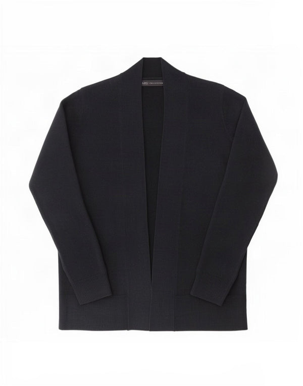 Marks & Spencer Womens Open Cardigan Sweater UK 14 Medium Navy Blue Acrylic