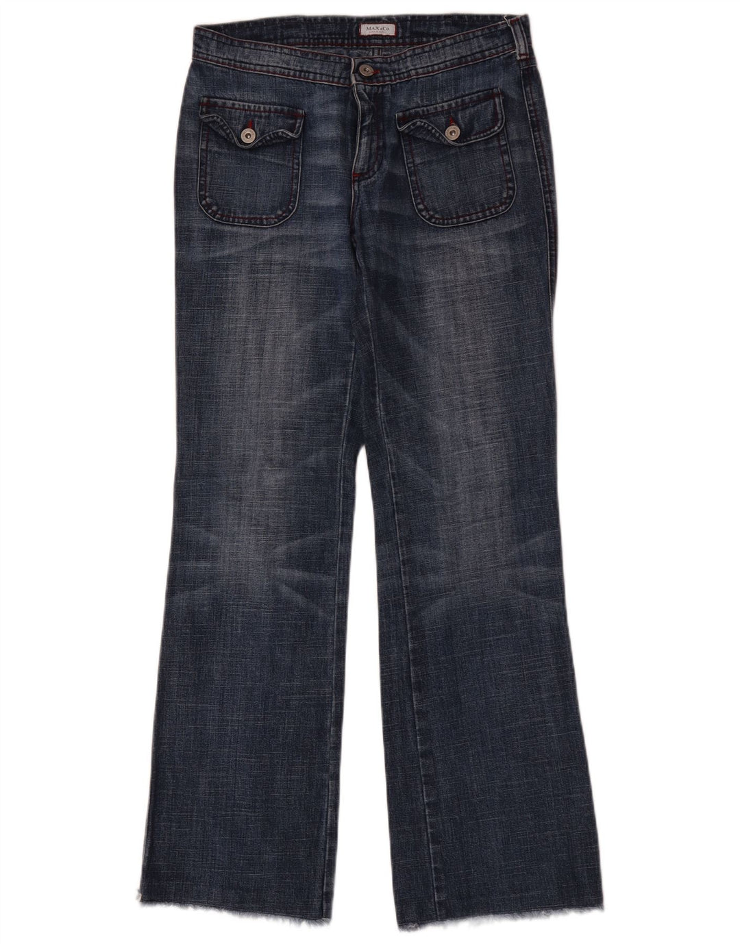 Max & Co. Blugi evazați pentru femei IT 42 Medium L30 L32 Bumbac albastru