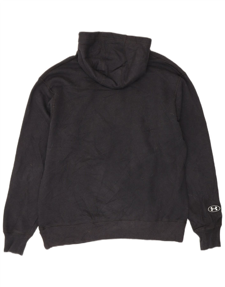 Under Armour Mens Graphic Hoodie Jumper Medium Black Cotton