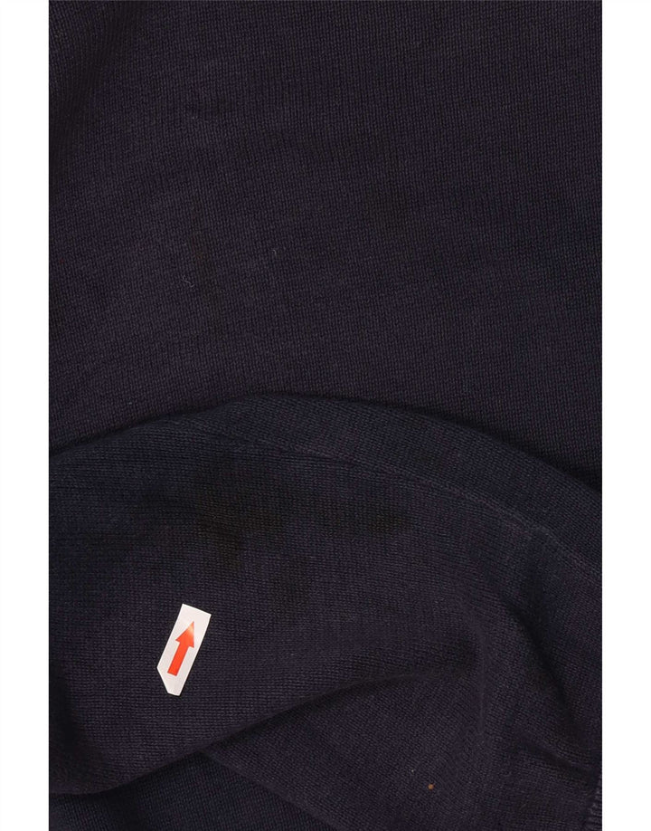 Marks & Spencer Mens V-Neck Jumper Sweater Large Navy Blue Cotton