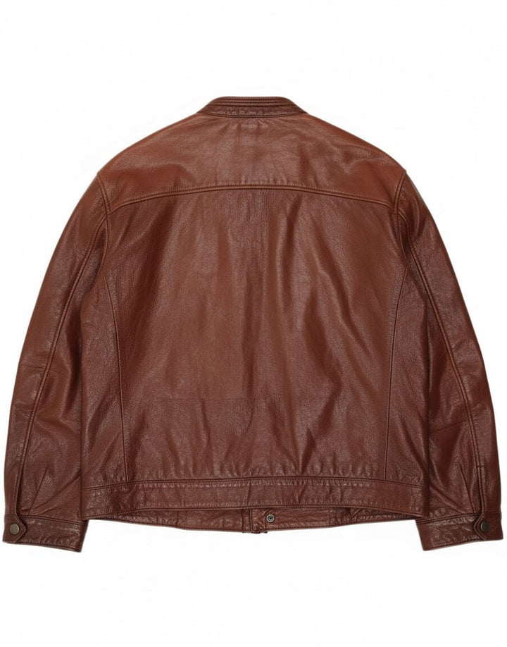 Vintage Herre Læderjakke UK 38 Medium Brun Læder