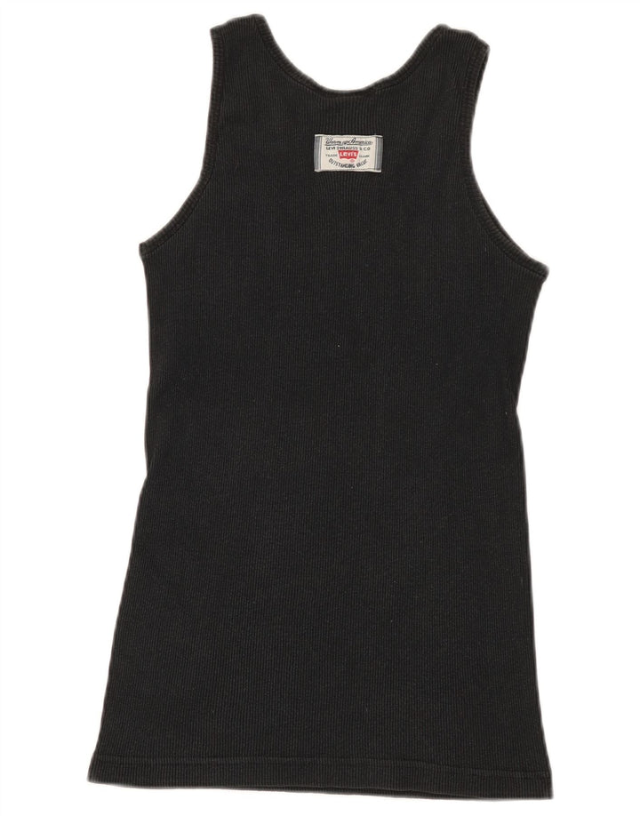 Levi's Damen-Trägershirt UK 12 Mittelschwarze Baumwolle