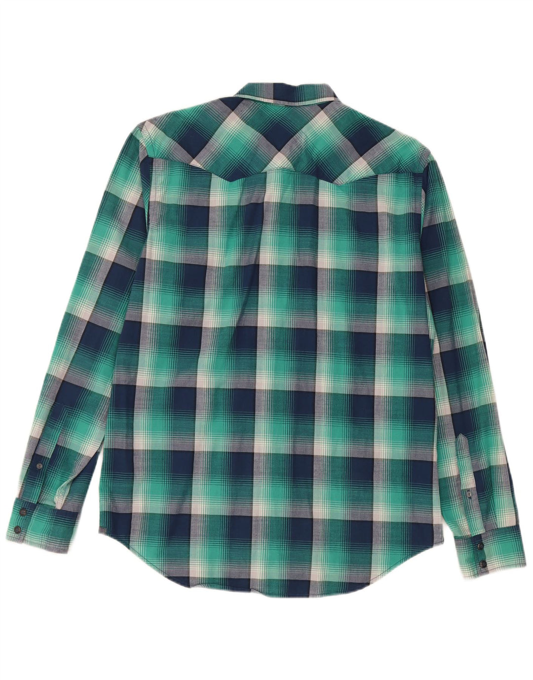 American Eagle Outfitters Mens Slim Fit Shirt Medium Navy Blue Check Cotton