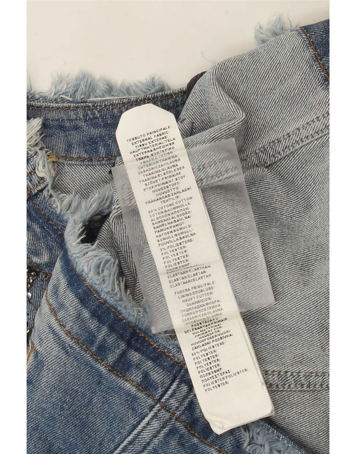 Giacca in denim corta da donna Liu Jo UK 8 piccola in cotone blu