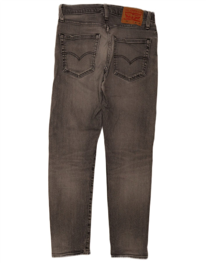 Levi's Mens 512 Slim Tapered Jeans W30 L30 Grey Cotton