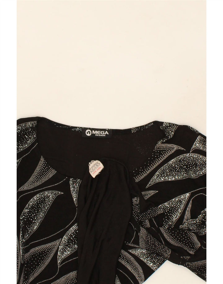 VINTAGE Womens Abstract Pattern Blouse Top UK 22 3XL Black Polyester Vintage Vintage and Second-Hand Vintage from Messina Hembry 