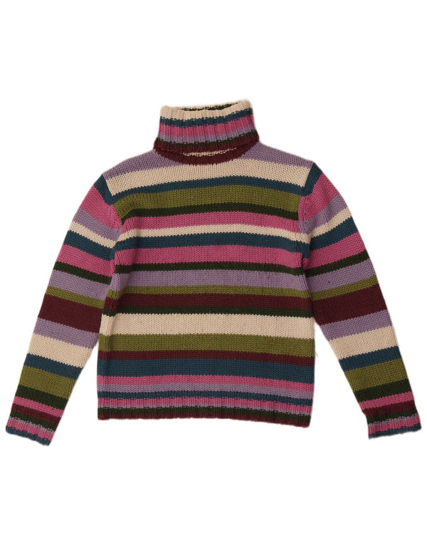Zara Dame Trafaluc rullehals sweater UK 14 Stor Flerfarvet
