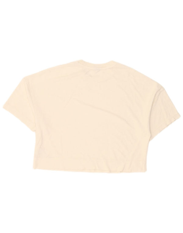 Damska koszulka Puma Crop Top UK 14 Średnia biała bawełna