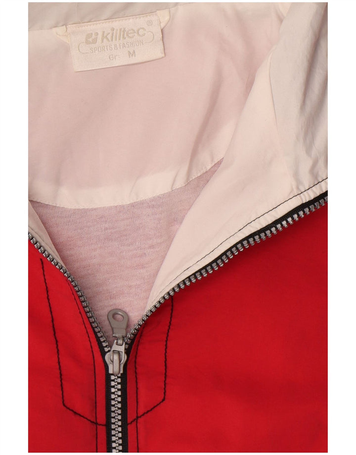 Killtec Herre Loose Fit Windbreaker Jacket UK 38 Medium Red Colourblock