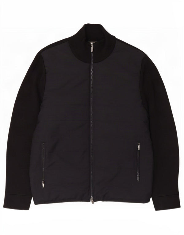 Męska kurtka bomberka Massimo Dutti UK 42 XL, czarna bawełna