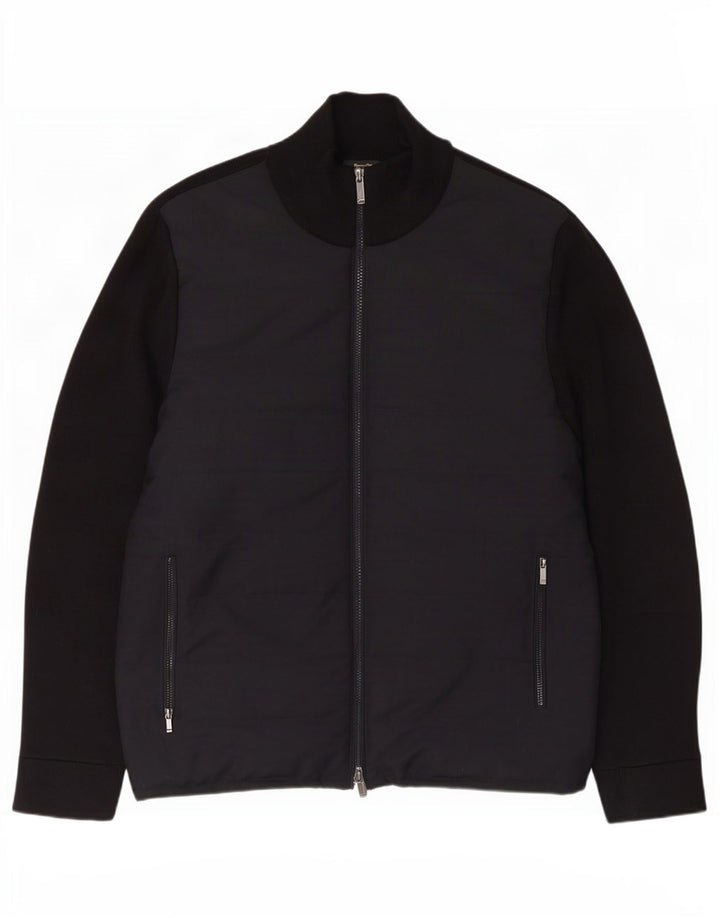 Męska kurtka bomberka Massimo Dutti UK 42 XL, czarna bawełna