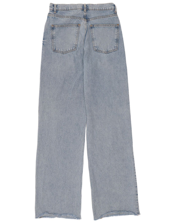 Zara Dame Jeans med høj talje EU 38 Small W28 L33 Blå Bomuld 90'erne