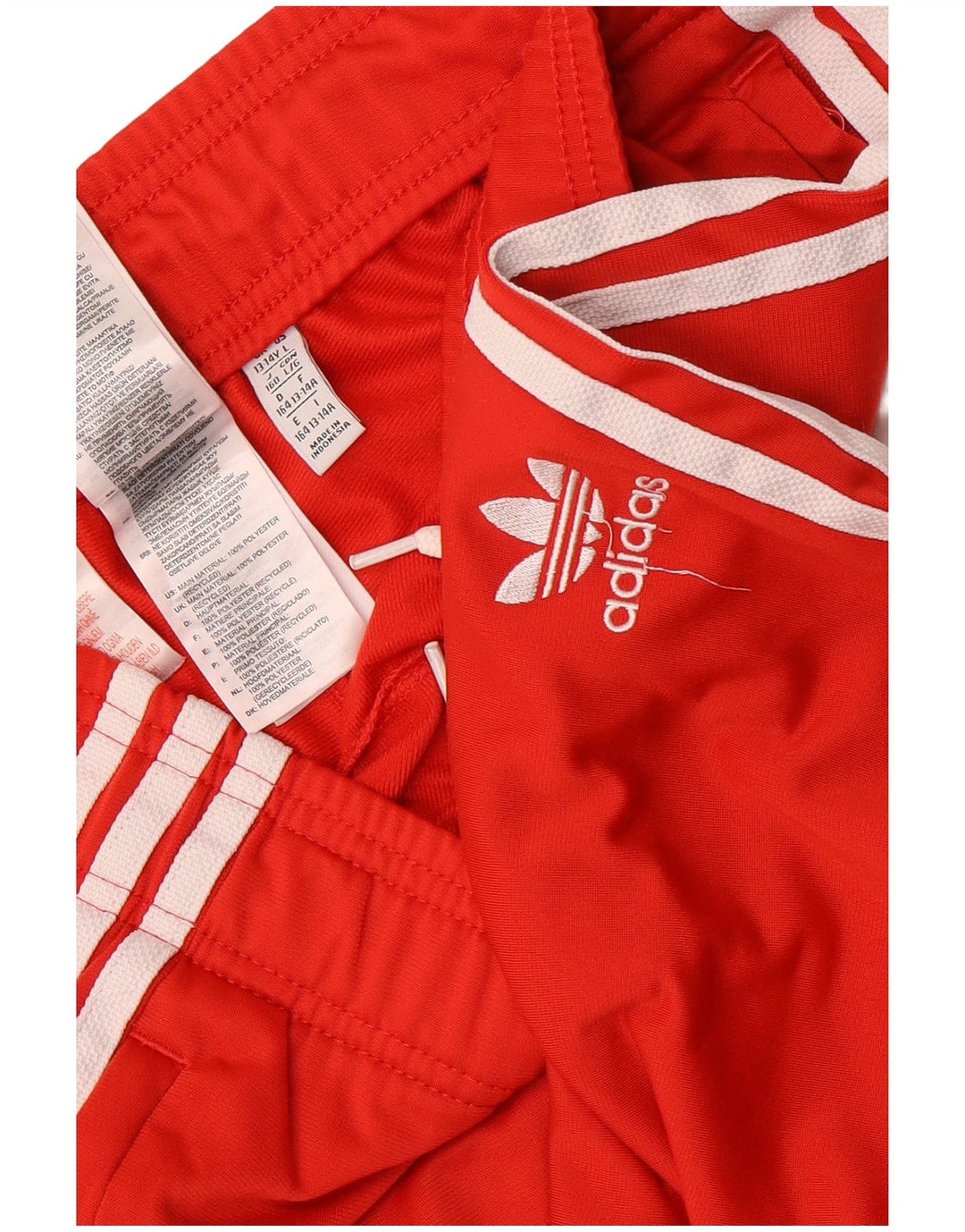Adidas Drenge Træningsdragt Bukser Joggers 13-14 År Rød Polyester