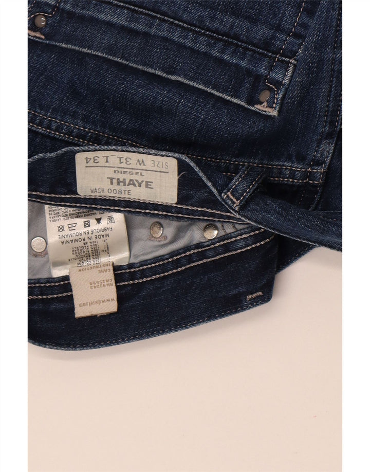 Diesel Mens Thaye Slim Jeans W31 L34 Blue Cotton