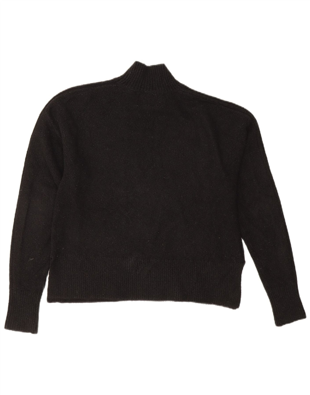 Jack Wills Dame Oversized Turtle Neck Jumper Sweater UK 8 Small Black