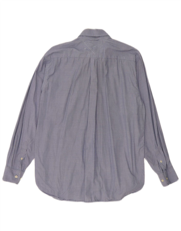 TOMMY HILFIGER Mens Shirt Medium Blue Cotton