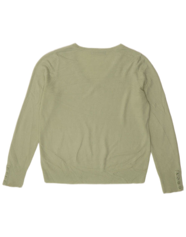 Marks & Spencer Dame V-hals sweater UK 16 Large Green