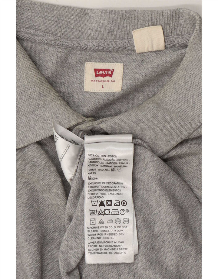 Polo Levi's da uomo grande in cotone grigio