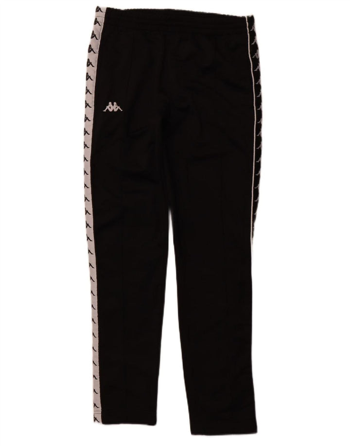 KAPPA Herren-Trainingsanzug mit Grafik, Jogginghose, Größe S, Schwarz, Polyester