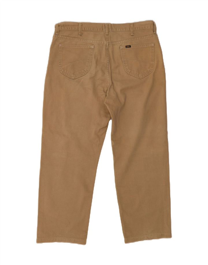 LEE Mens Straight Casual Trousers W40 L28 Beige Cotton Vintage Lee and Second-Hand Lee from Messina Hembry 