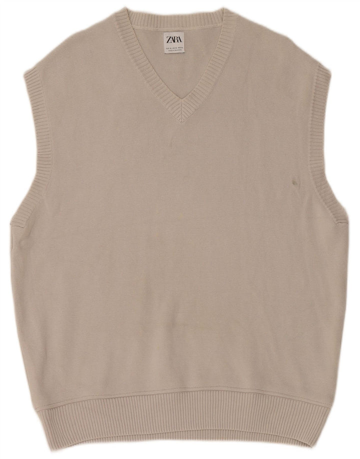 ZARA Mens Vest Tank Top XL Grey