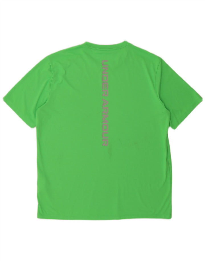 UNDER ARMOUR Mens Graphic T-Shirt Top Medium Green Polyester