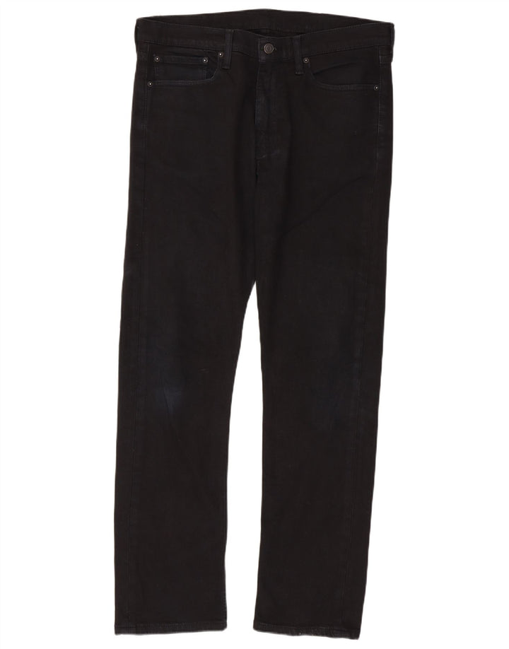 Levi's Mens 513 Slim Straight Jeans W34 L32 Black Cotton