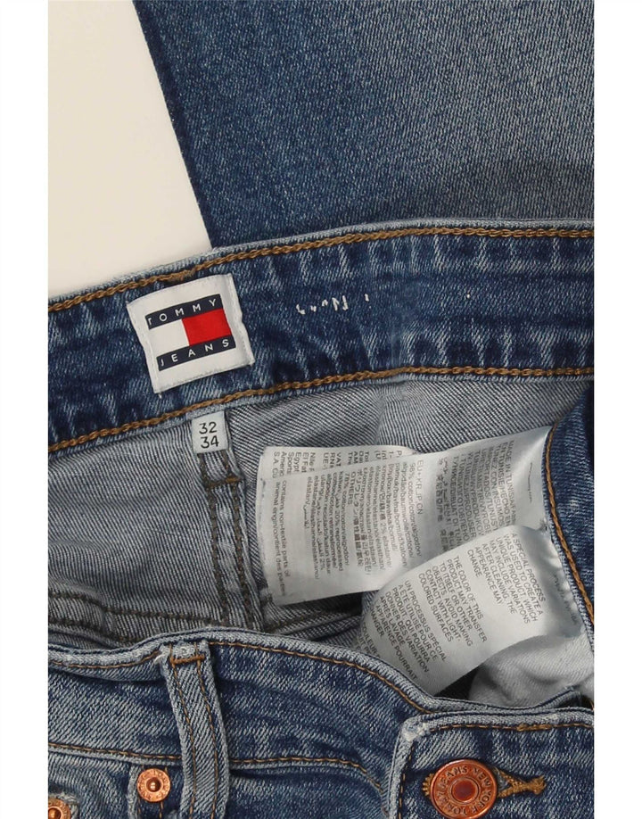 Tommy Hilfiger Mens Straight Jeans W32 L27 Blue Cotton