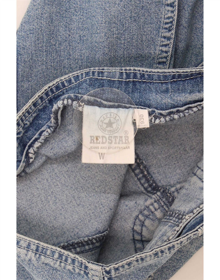 Vintage Womens Mini Denim Skirt W27 Small Blue Cotton