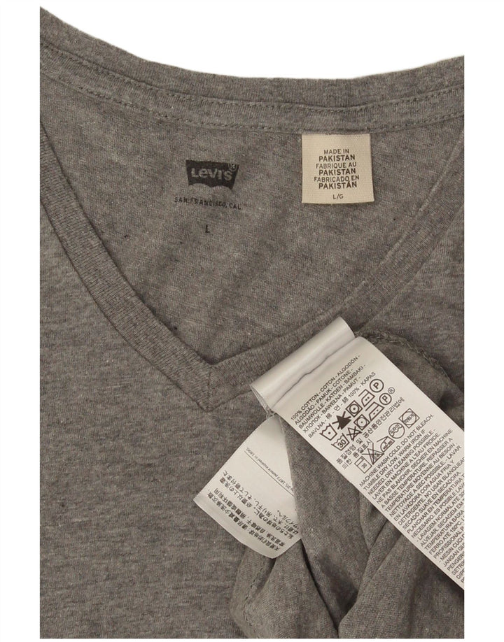 Levi's Herre T-Shirt Top Stor grå Flecked Bomuld
