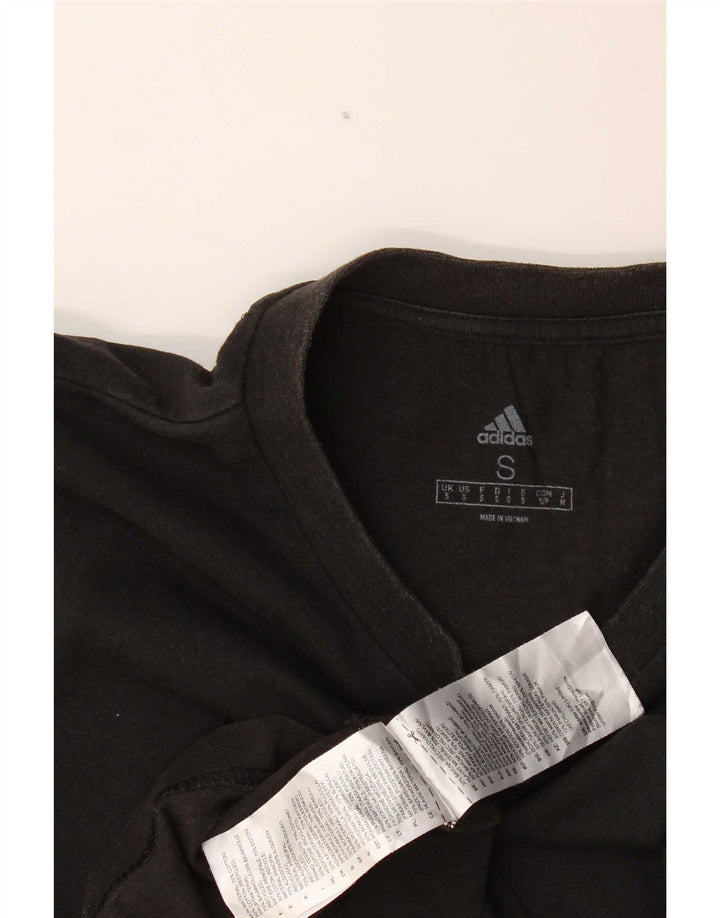 Adidas Mens T-Shirt Top Small Black Cotton