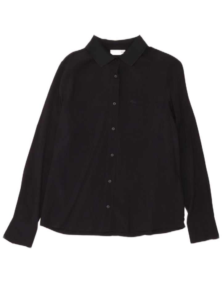 Camicia da donna Lacoste taglia 36 piccola in viscosa nera