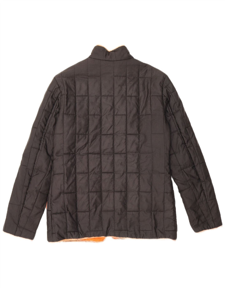 ALVIERO MARTINI Womens Quilted Jacket IT 42 Medium Black Polyester
