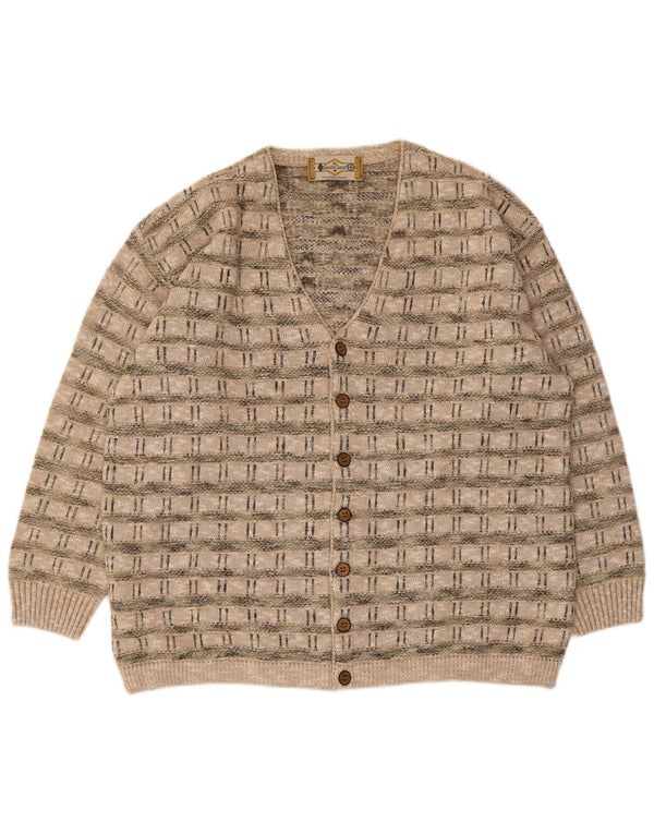 South Coast Pull Cardigan Homme IT 54 XL Beige Géométrique Acrylique