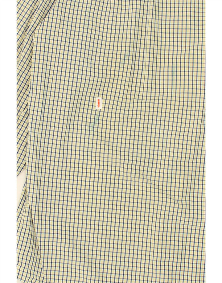 TOMMY HILFIGER Mens Regular Fit Shirt Size 16 Large Yellow Check Cotton Vintage Tommy Hilfiger and Second-Hand Tommy Hilfiger from Messina Hembry 