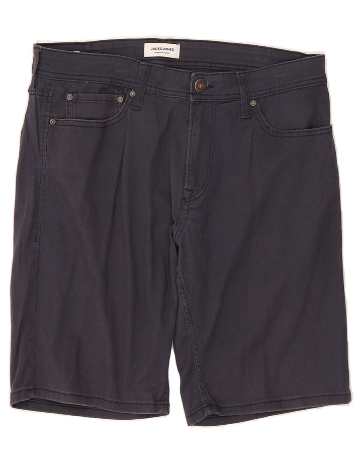 JACK & JONES Mens Denim Shorts Large W34  Navy Blue Cotton Vintage Jack & Jones and Second-Hand Jack & Jones from Messina Hembry 
