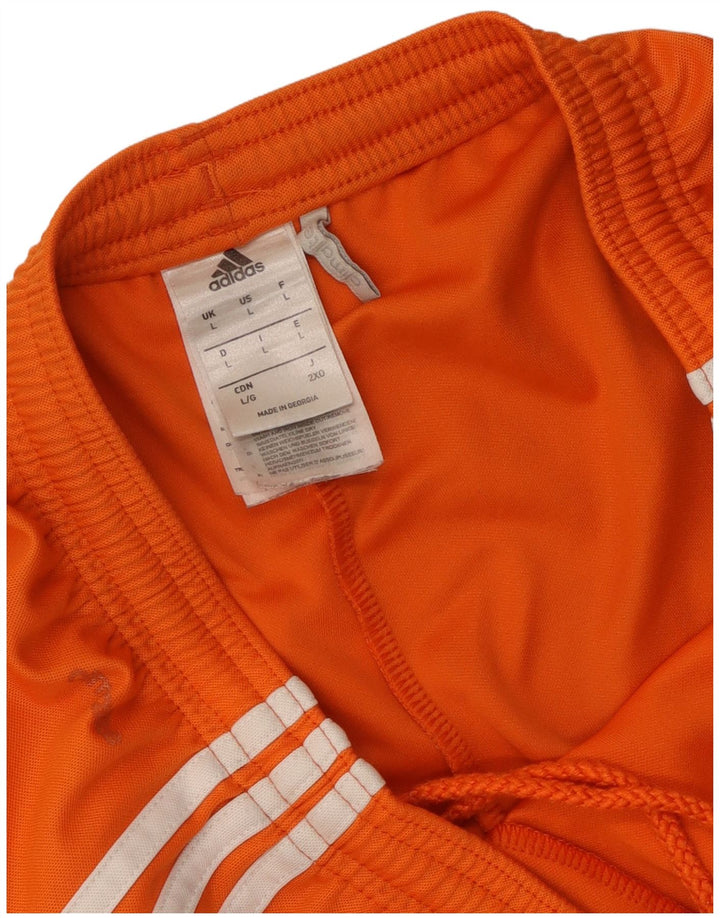 Męskie spodenki sportowe Adidas Climalite, duże, pomarańczowe, poliestrowe