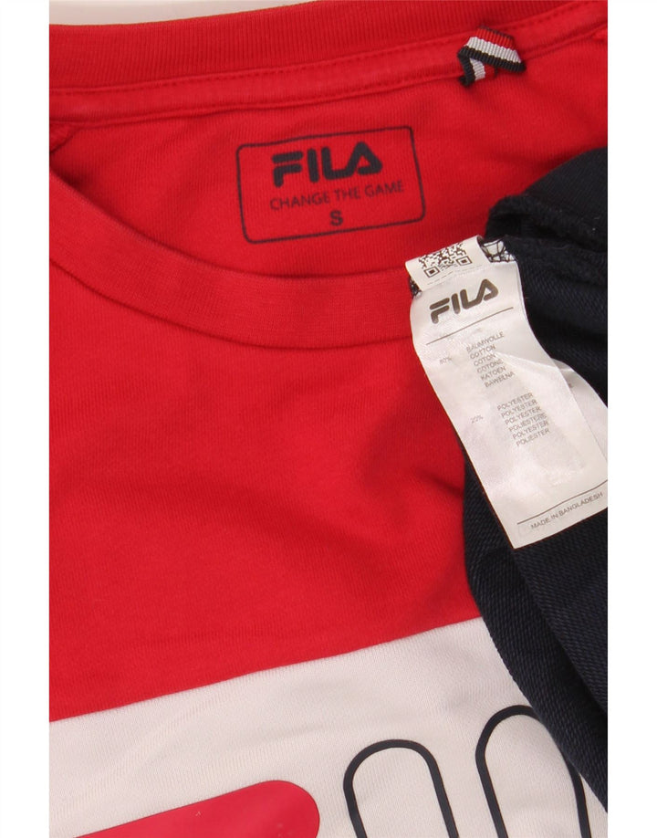FILA Felpa grafica da uomo Maglione piccolo multicolore Colourblock