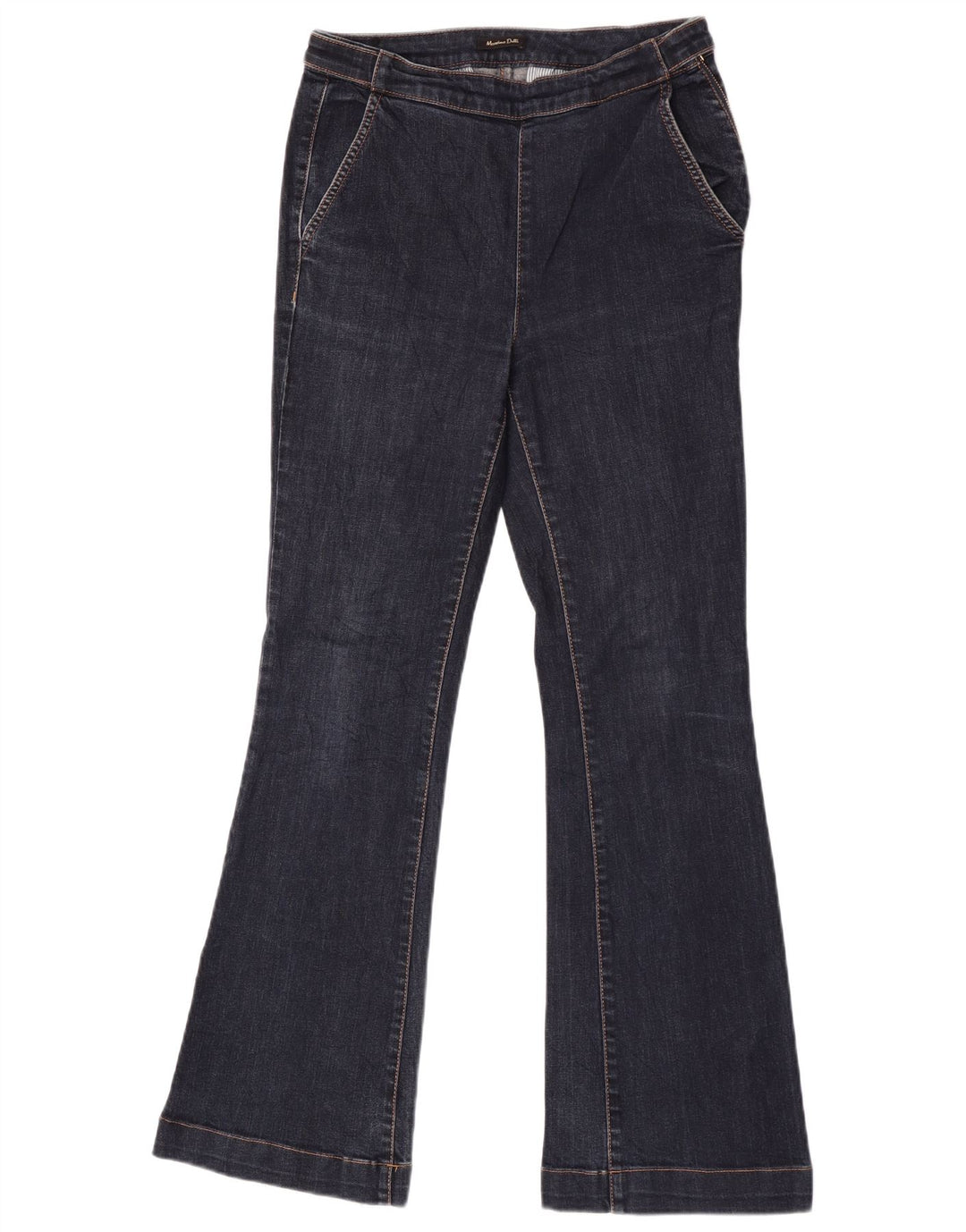 Massimo Dutti Jean évasé pour femme EU 36 XS W26 L30 Bleu marine