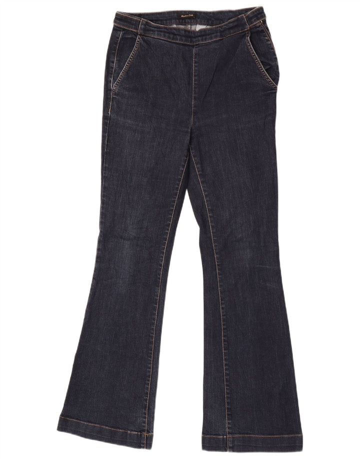 Massimo Dutti Jean évasé pour femme EU 36 XS W26 L30 Bleu marine