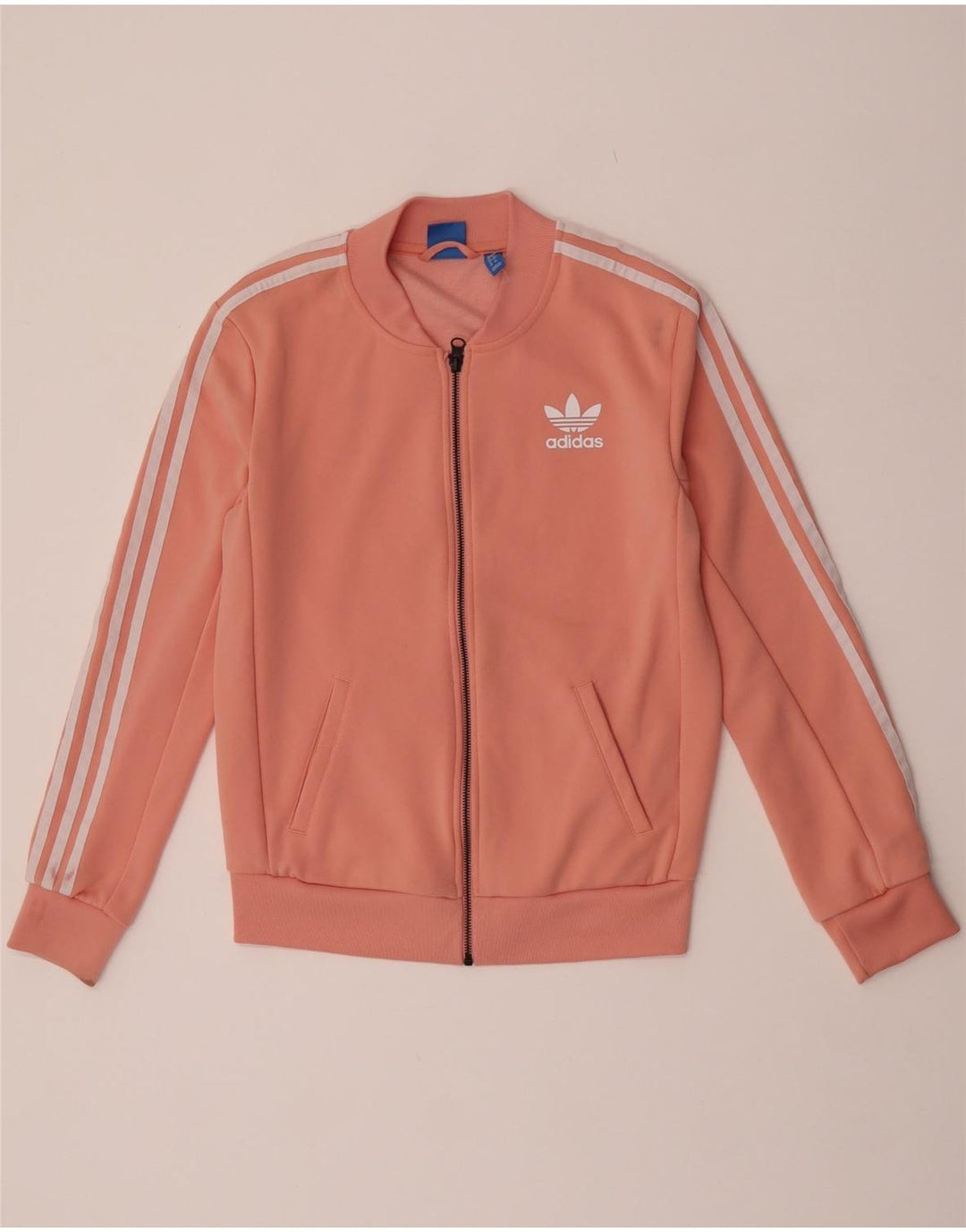 Adidas Dame Grafisk Træningsdragt Top Jacket UK 8 Lille Pink Polyester