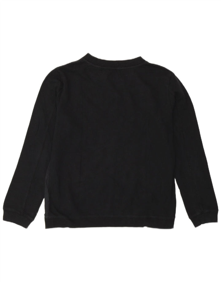 Diesel Womens Graphic Sweatshirt Jumper UK 14 Large Black