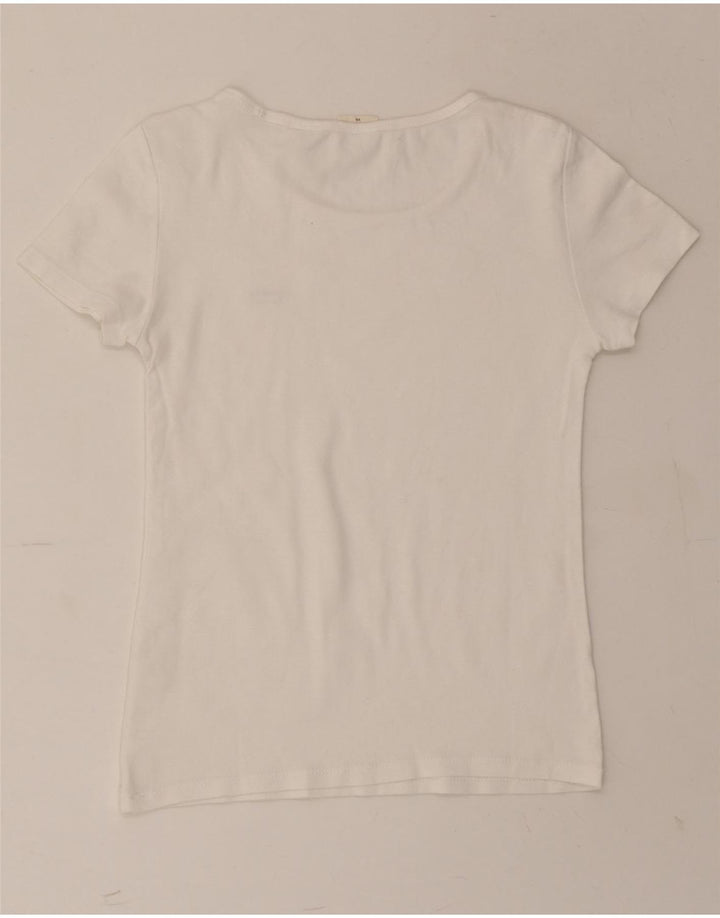 LEVI'S Womens T-Shirt Top UK 6 XS White Cotton Vintage Levi's and Second-Hand Levi's from Messina Hembry 