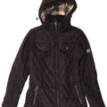BARBOUR Womens Hooded Quilted Jacket UK 10 Small  Black Polyester