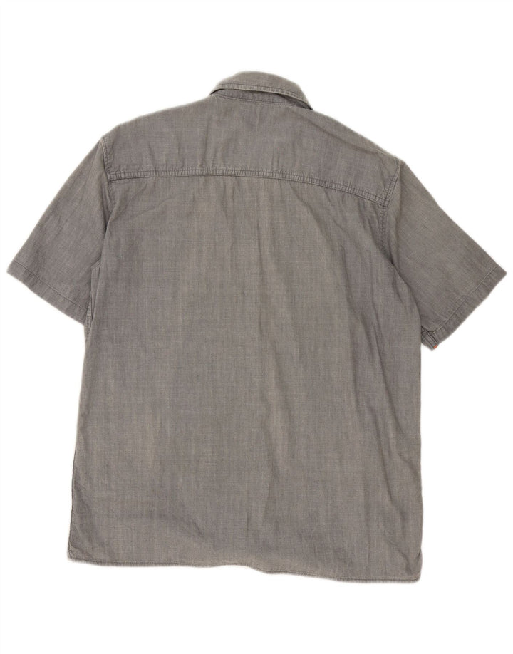 Lee Mens Short Sleeve Shirt Medium Grey Cotton